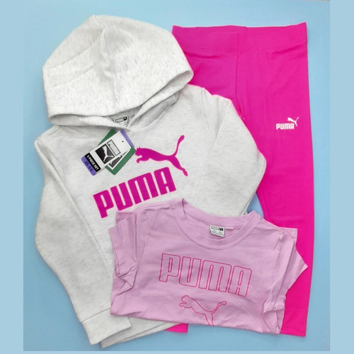 Set 3 Piezas Puma Original Niña  - Fucsia