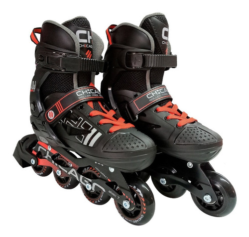 Patines Freeskate Black Con Equipo De Proteccion 