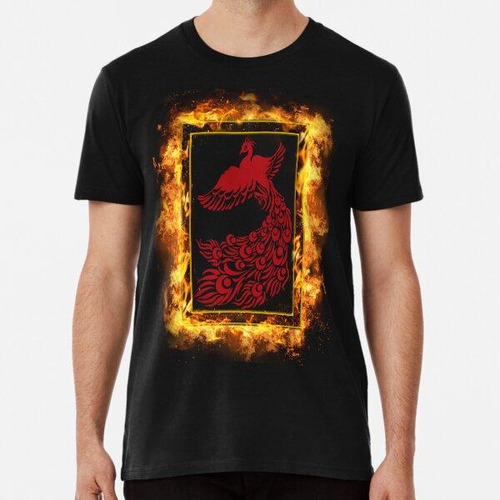 Remera Red Phoenix In A Fire Frame Flying Left Algodon Premi