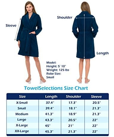 Towelselections Albornoz De Mujer, 100% Algodón, Albornoz Co