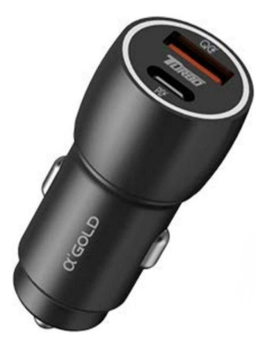 Carregador Veicular Turbo Usb-c E Usb-a 60w 2 Portas Preto