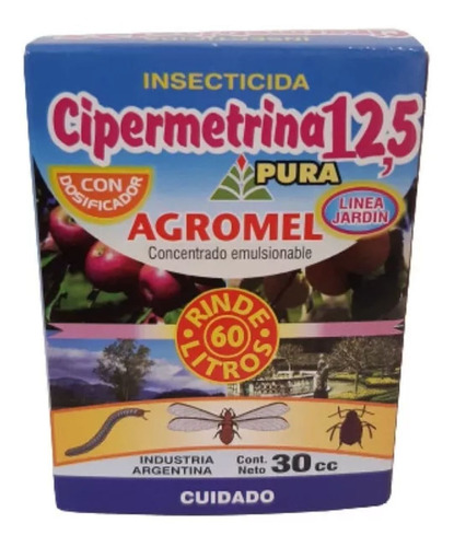 Insecticida Cipermetrina Pura 12,5 Agromel 30 Cc