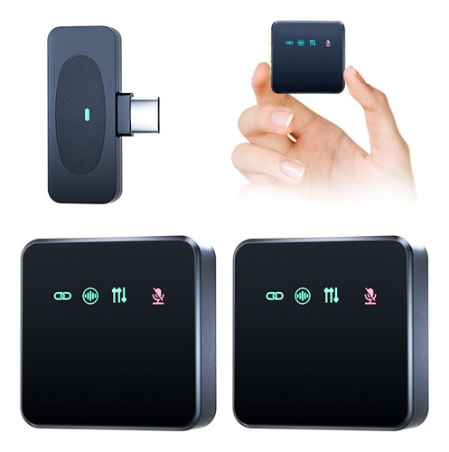 2025 Nuevo Micrófono Inteligente Con Cancelación De Ruido Negro+type-c