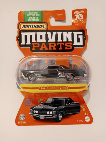 Auto Buick Rivera 1964 Matchbox Esc 1:64 Blister Moving Part