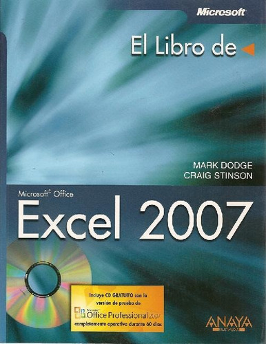 Libro El Libro De Excel 2007 Microsoft Office De Mark Dodge