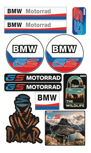 Gs Adventure Bmw Set De Stickers Con Resina Brillante S2