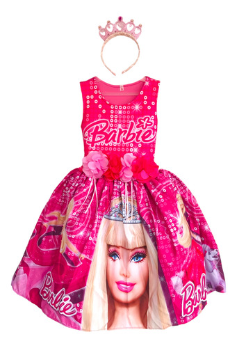 Vestido Disfraz Bebe Niña Personajes Animados Muñeca Barbie Fiesta Cumpleaños Bonito 