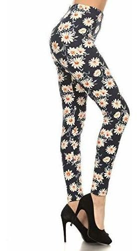 Leggings Depot De Alta Cintura Floral Amp; Espacio De Wwdzu