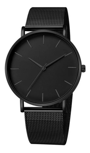 Relogio Básico Casual Minimalista Pulseira De Metal