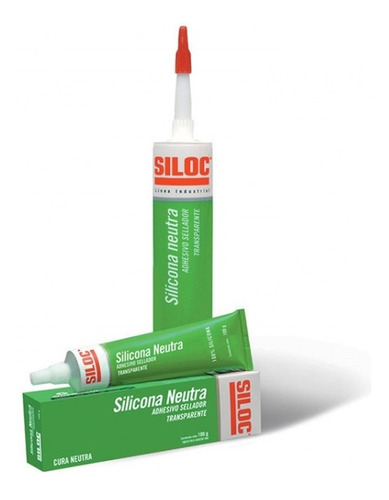 Sellador Siloc Silicona Neutra Adhesivo Puro 100% Premium 