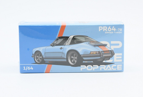 Auto Escala 1/64 Porsche Singer Targa Gulf Azul Pr64-0078 Color Agua