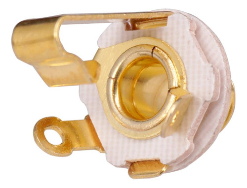Conector Jack Mono De Latón Para Bajo De Guitarra Dorado