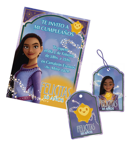 Kit Imprimible Personalizado Cumple Candy Bar Wish Disney