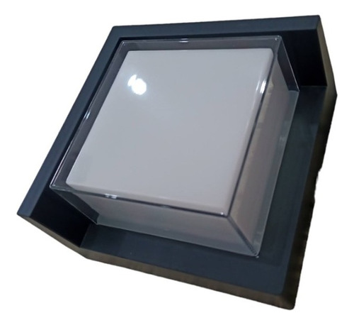 Lampara Para Pared Cuadrada Led 10w Plastico Negro