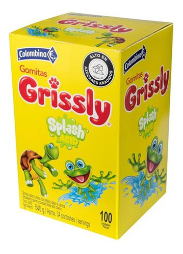 Gomitas Grissly Splash Acid X 100 Und