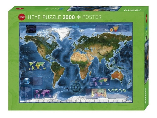 Puzzle Heye 29797 Satellite Map 2000 Pzas Milouhobbies