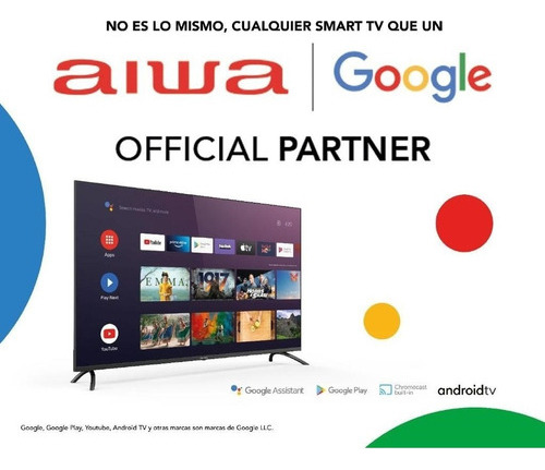Smart Tv Android Hd Aiwa Bluetooth Google Assistant 39''