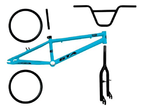 Quadro 20 Bmx Gta Flip Azul E Preto Com Kit Cor Azul/preto