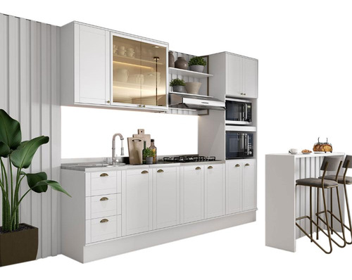 Cozinha Completa Mdf Estilo Americana Modulável Lançamento