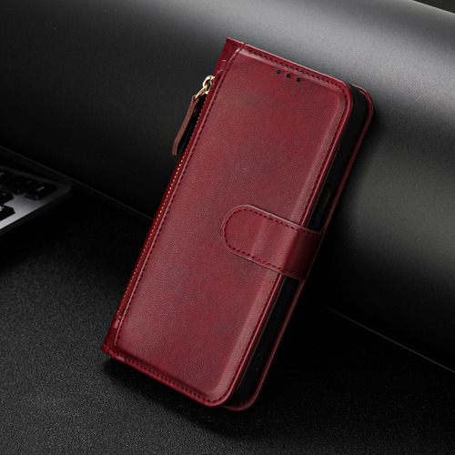 Funda De Piel Con Cierre De Primera Calidad Para Motorola E40, A Prueba De Golpes, Protección De 360°, Cartera, Bloqueo Rfid, Soporte
