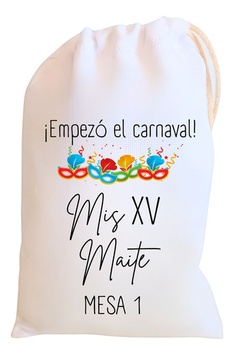 1 Bolsa De Tela Para Cotillón Personalizadas Con Cordón