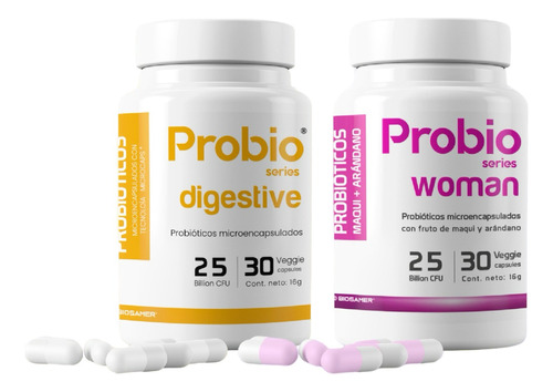 Pack Probiótico 25 Billones Digestive + Woman