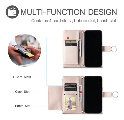 Funda Para Xiaomi Poco M6 Plus/c75/m7 Pro 5g Wallet De Piel Sintética Con Soporte Abatible Que Protege La Funda Del Telé