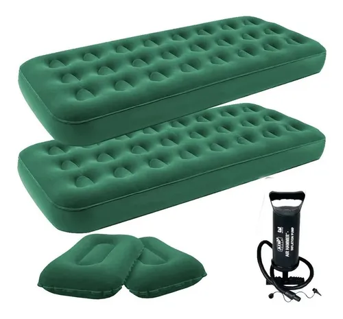 comprar 2 Colchon Inflable 1 Una Plaza + 2 Almohadas + Inflador