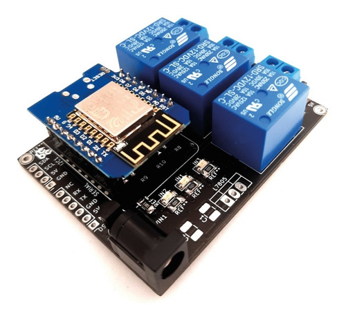 Imagen 2 de 8 de Módulo Bee Shield Para Wemos D1 - 3 Relevadores Sensor Temp