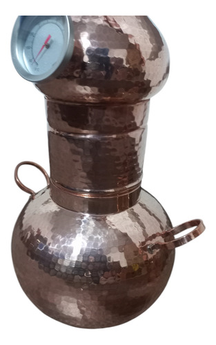 Alambique De Cobre, Con Termómetro, 5lts