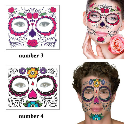 Tatuajes Temporales Tipo Maquillaje Halloween Teletiendauy