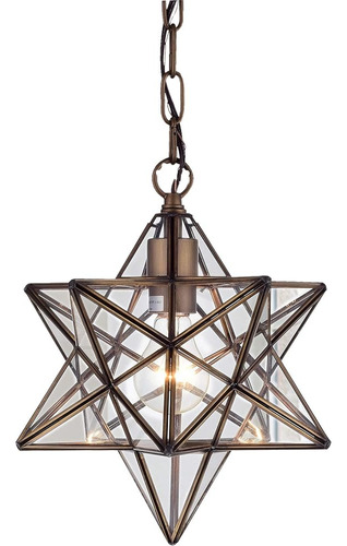 Almacén De Tiffany Rl8198ab Minkar 1-light Colgante Estrella