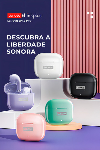 Audífonos in-ear gamer inalámbricos Lenovo TWS Thinkplus LP40 Pro LP40 Pro negro