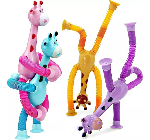 Girafa Girafinha Divertida Melman Brinquedo Infantil Criança Cor Roxo