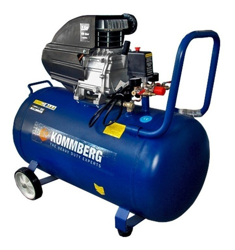 Compresor de aire eléctrico Kommberg KB-D25100 monofásico 100L 2.5hp 220V 50Hz azul