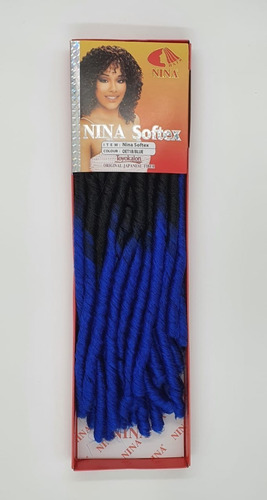 Apliques De Cabelo Cabelo Sintético Nina Wig Estilo Crochet Braid, 1b/blue De 70cm - 1 Mecha Por Pacote
