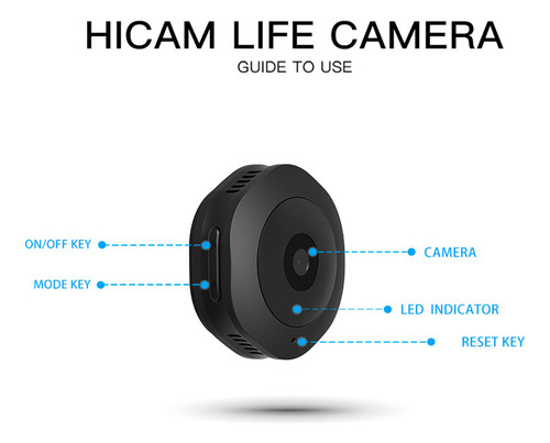 Para Cámara Oculta Inalámbrica H6 Wifi 1080p Hd Con Batería