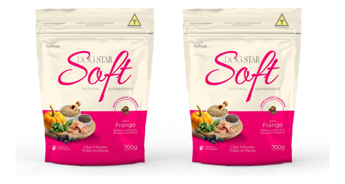 Ração Macia Dog Star Soft Filhotes Kit 2un Super Premium