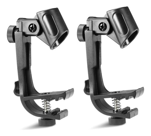 2 Clamp Garra Suporte Para Microfone De Bateria E Percussão