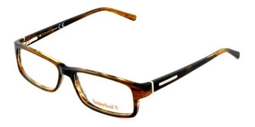 Lente Óptico Timberland Tb1252 Square Striped Tortoise Brown