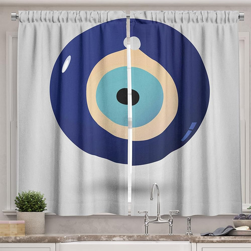 Cortinas De Cocina Lunares Para El Mal De Ojo, Diseño De Cue