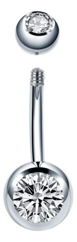 Piercing Aço Anti-alergico + Brinco De Prata Cor Prateado