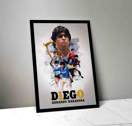 Cuadro Diego Maradona 02 Madera & Vidrio (35x47)