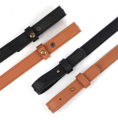 5 Asas De Cuero Para Monedero 78cm Correas De Negro