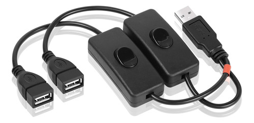 Pngknyocn Divisor Usb Corto Con Interruptor, Usb 2.0 1 Macho