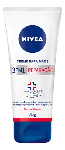 NIVEA Creme para Mãos Reparação com Dexpanthenol 75g, Alívio do R...