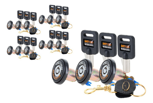 5 Kit 3 Chapas De Seguridad Para Puertas Tipo Bancarias Auto