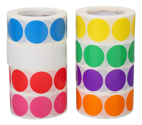 Etiquetas Autoadhesivas Coloridas Para Velas, 8 Rollos