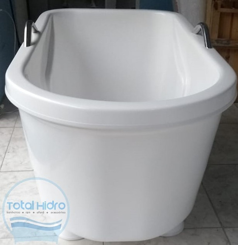 Ofurô Individual Vitoriano 1.30x70x67! Para Imersão Com Alça Branco