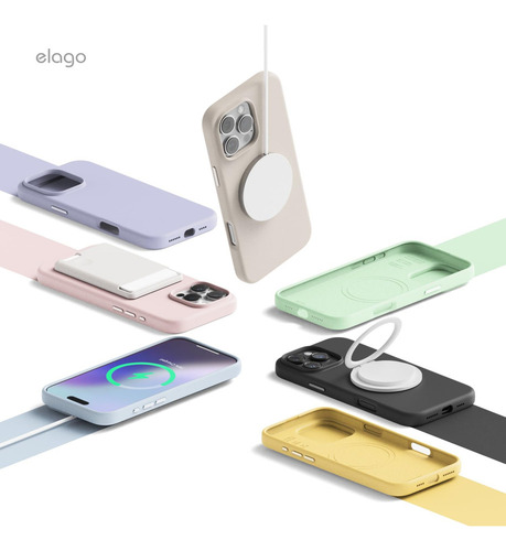A Capa De Silicone Magnética Elago Para iPhone 16 Pro 6.3
